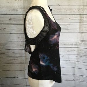 Kendall and Kylie galaxy mesh cute tank top
